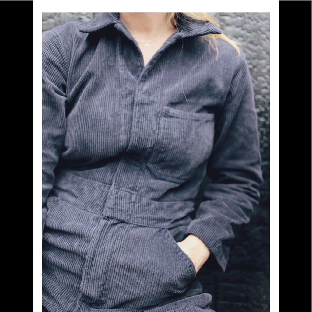 Nwt Rudy Jude Black Corduroy Utility Suit Size Small